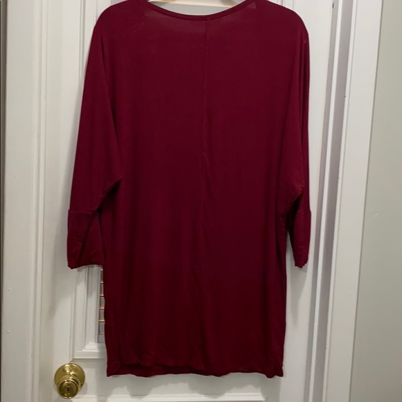 Nygard dolman tunic top burgundy - Picture 4 of 4